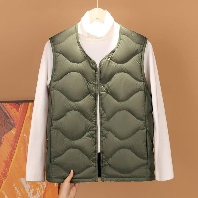 Short down vest, autumn color fashion down vest liner