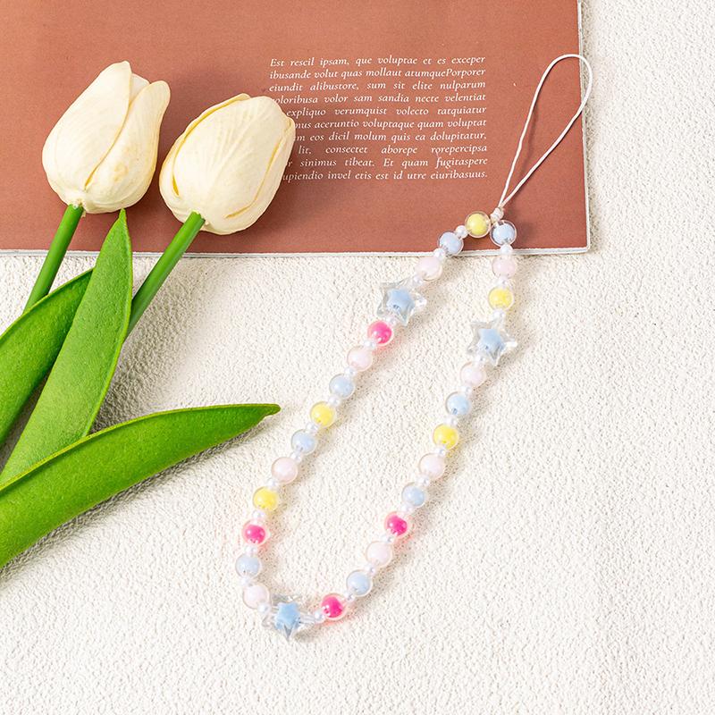 

Красочный держатель-цепочка для телефона с бусинами-звездочками для iPhone, для Samsung, для Huawei, для Xiaomi, ремешок-веревка для мобильного телефона, украшение для сумки, брелоки