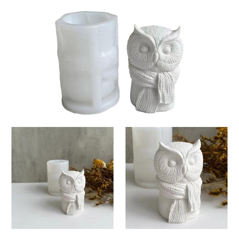 Soap Molds Candle Moulds Small Owl Shaped Silicone Crafts Mould Silicone Material Perfect Gift for Hand-Making Lover