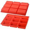 Mini Loaf Pans Non-Stick Mini Bread Pans 9 Cavity Silicone Bread Baking Molds Heat Resistant Baking Moulds for Bread Cornbrea