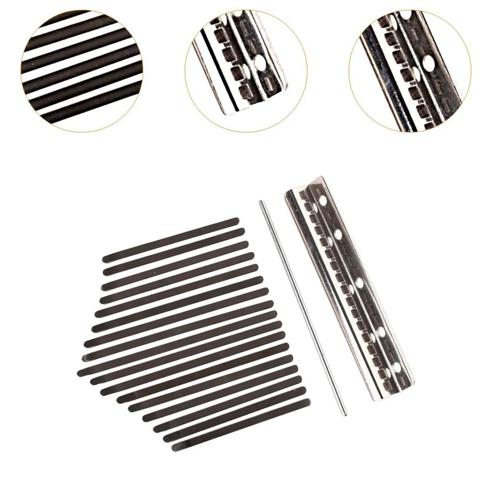 Set of steel keys for 17-note kalimba, accessories for musical instruments, parts for finger piano