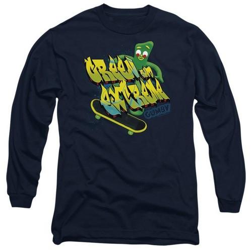 Gumby Unisex Adult Green And Extreme Long-Sleeved T-Shirt