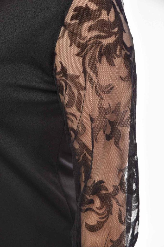 Women's Big Size Dress Polka Dot Flocked Sleeve Plus Size Dress 9B-2141