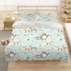 Cartoon King Queen Duvet Cover Cute Animals Bedding Set Kids Boys Girls Octopus Starfish Blue Soft 2/3pcs Polyester Quilt Cover
