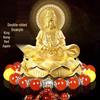 Double-Sided Alloy Guanyin Buddha Car Ornament for Center Console