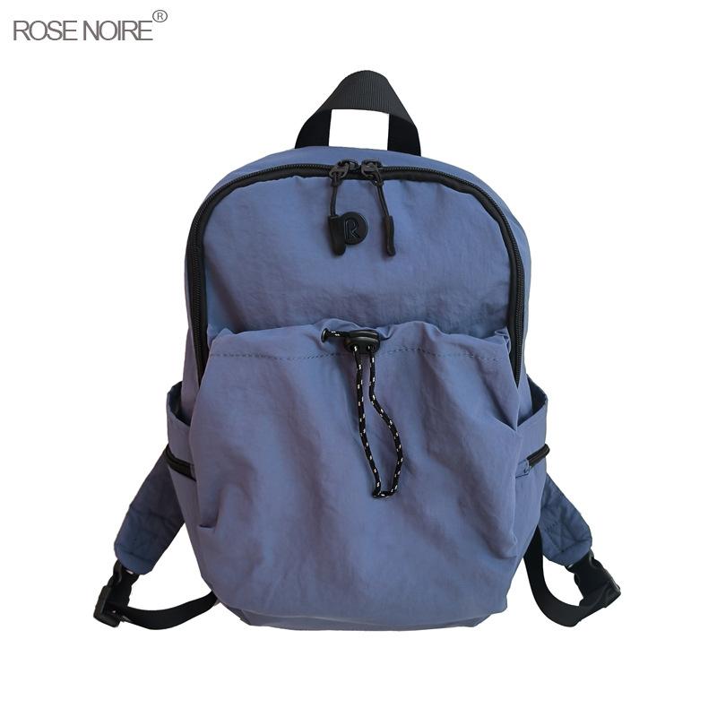 Casual backpack Solid color versatile backpack Lightweight large capacity outdoor backpack Harajuku student bag