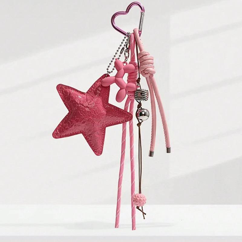Five-pointed Star VersatileWomen Handbag Hanging Decoration Fashion PU Leather Star Bag Pendant