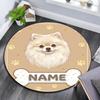 Custom Name,Cat Fish Label Portrait pattern round rug,Carpet Rug for Living Room Bedroom Playroom ,Non-slip Floor Mat,Holiday Gifts and Birthday Gifts