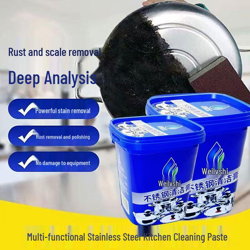 Multipurpose Stainless Steel Cleaning & Stain Remover for Burnt Pots, Tile Polishing & Rust Removal