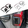 Car Styling Cover Detector ABS Chrome Trim Back Tail Rear Light Lamp Frame Stick For Jeep Wrangler JL 2018