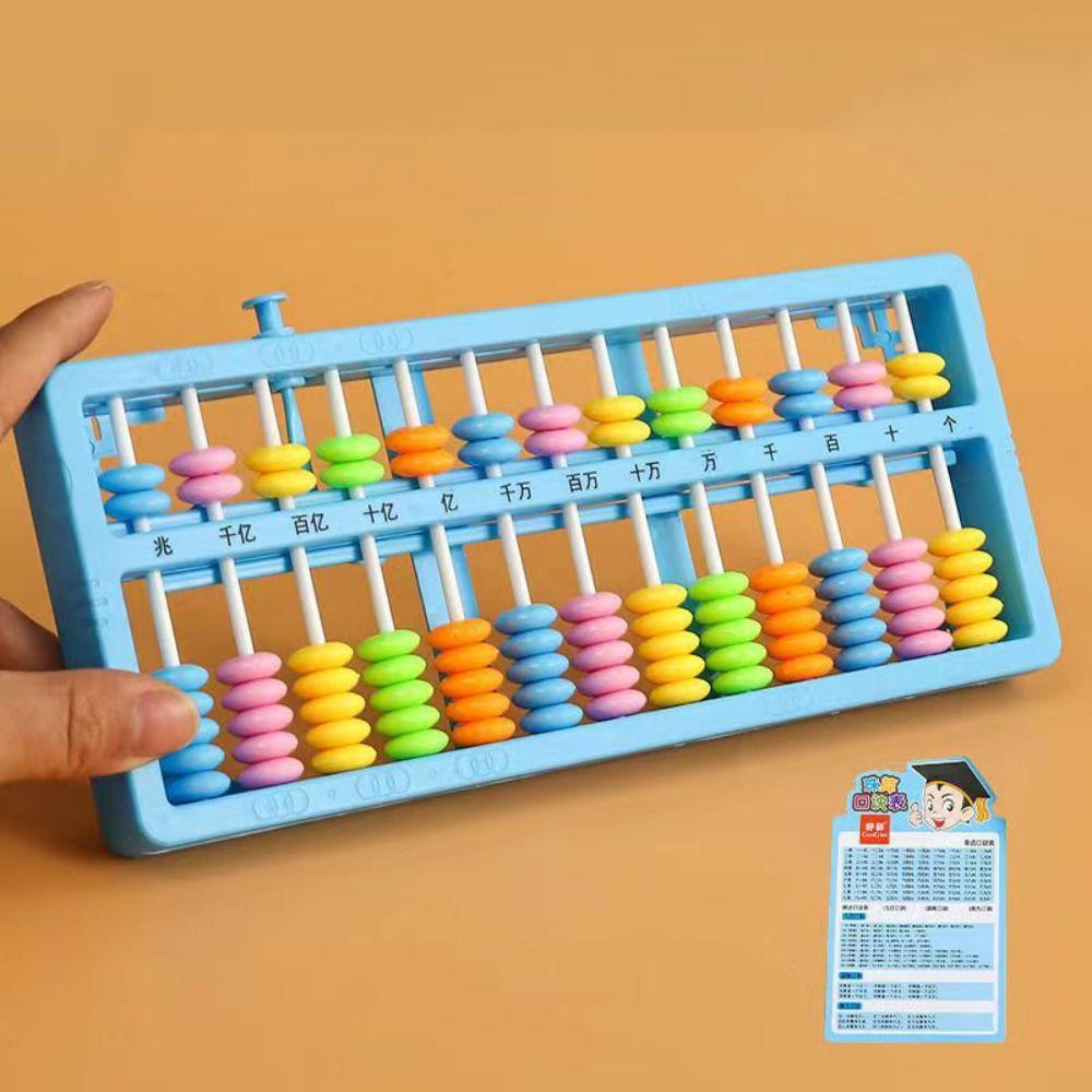 Black Blue Pink Calculation Bead Plastic Calculation Rack Counting Abacus  Intelligence Development