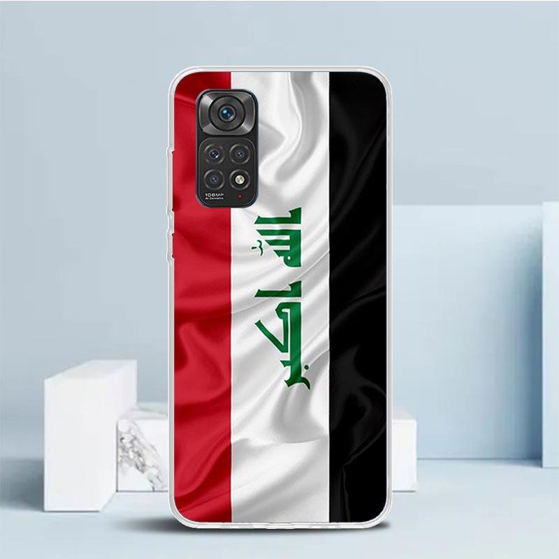 Iraqi Iraq National Flag Phone Case For Xiaomi Redmi Note 15 14 14S 13 12S 12 Pro Plus 11S 11 11T 11E 10S 10 + Soft TPU Back Cov