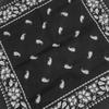 Trifong Bandana Black Adult Bandana Paisley Pattern 100% Cotton Handkerchief Stylish Bandana Cap Cotton Bandana Men's Women's Unisex 55cm X 55cm