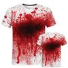 Y2K Fun T-Shirt Blutiges Horror-Muster 3D-bedrucktes Herren Damen T-Shirt Lässige Mode Rundhals Kurzarm T-Shirt Tees Oberteile