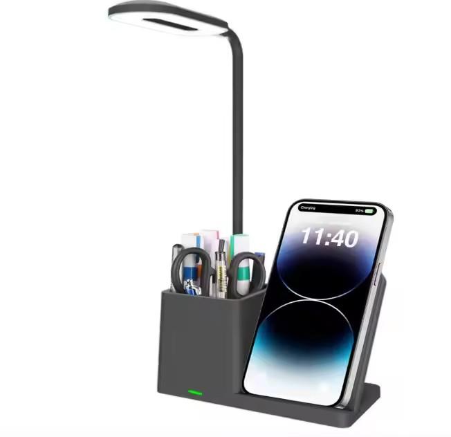 New Multifunctional Modern Smart Usb Wireless Charging Desk Lamp Portable Adjustable Foldable Office Table Reading Led Table