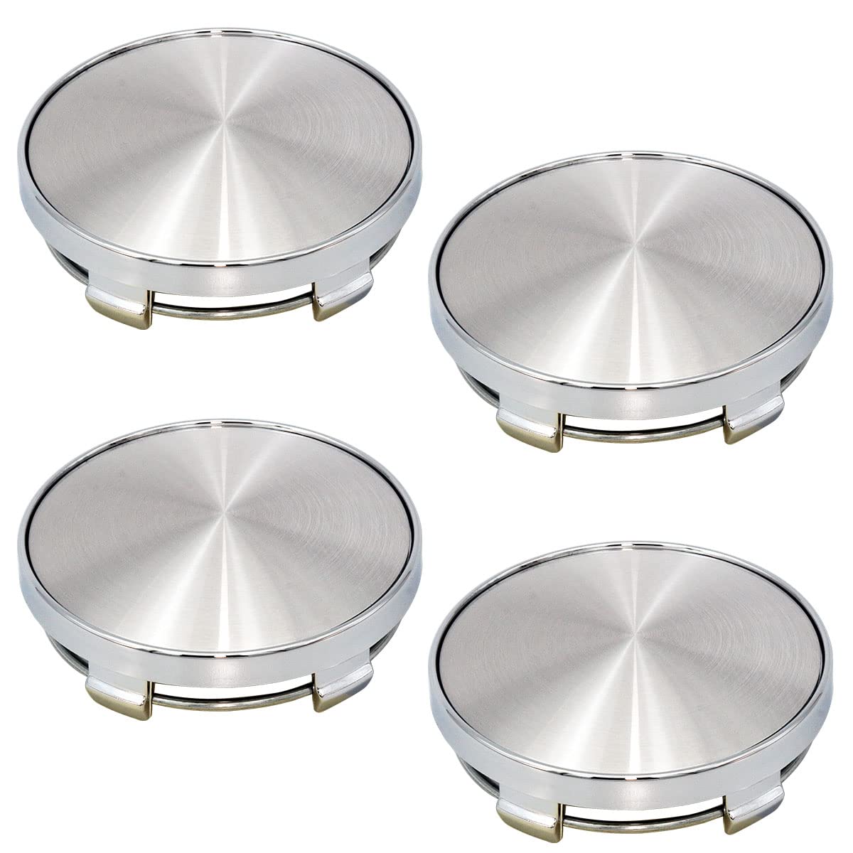 

Negues Wheel Center Caps, 60mm, 56mm Bore Diameter, 4 Pieces, Universal, 16 Colors Available, Silver/Silver