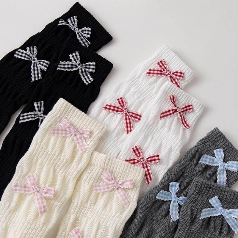 Child Girls' Cotton Long Socks Spring Summer Sweet Bow Princess Calf Socks for Kids Korean Knee High Baby Elegant Sock 1-12Years