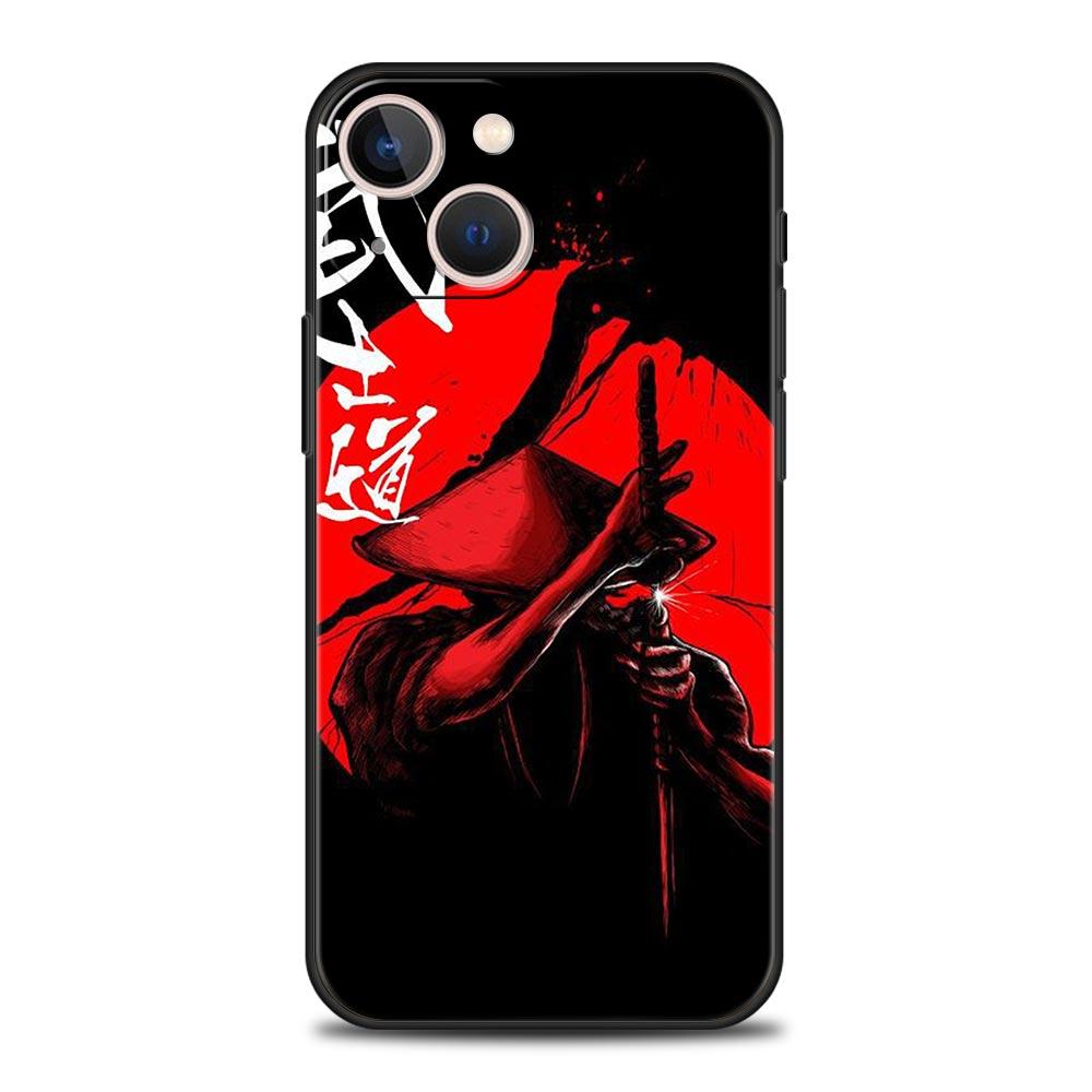 Japanese Bushido Samurai Phone Case For iPhone 17 Air 16 Plus 13 15 14 12 11 Pro MAX 7 8 SE Soft TPU Shockproof Cover Funda