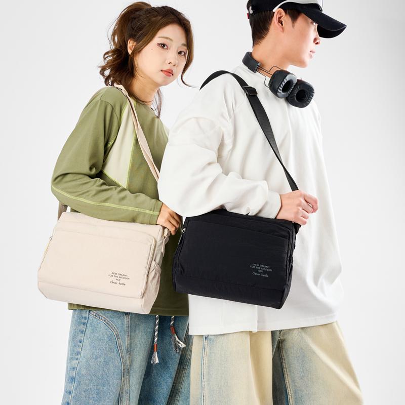 Multi-layer Large Capacity Bag Women's Shoulder Bag Multi-pocket Water-repellent Solid Color Crossbody Bag