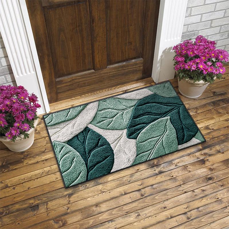Nordic Flower Entrance Floor Mat Kitchen Bathroom Bathroom Door Absorbent Floor Mat