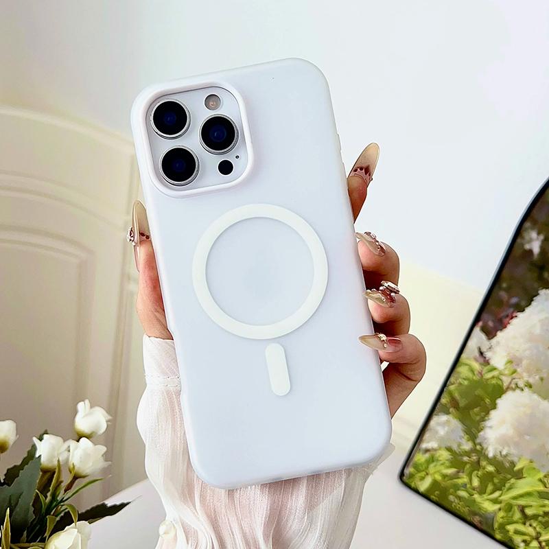 Candy Color 2 IN 1 Magnetic Phone Case For iPhone 17 Cases iPhone 16 15 14 13 12 11 Pro Max Plus Wireless Charge Magsafe Cover
