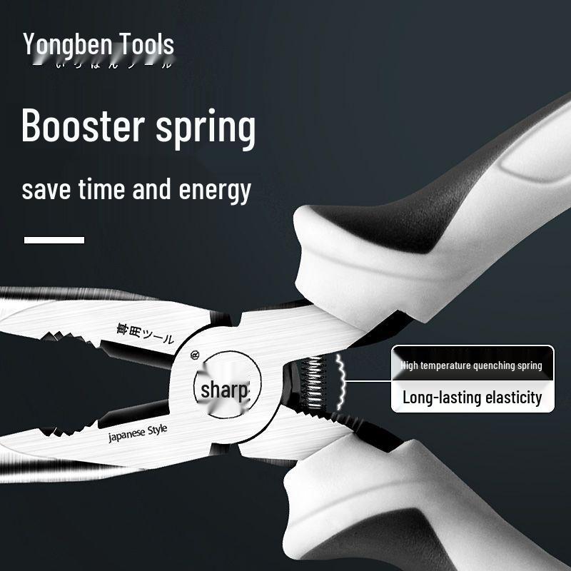 8 Inch Japanese Industrial-Grade Long Nose Pliers with Anti-Slip Grip