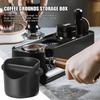 Coffee Powder Box Black Coffee Slag Bucket with Deep Bowl Dump Bin Detachable Knock Bar Coffee Machine Grind Trash Bin