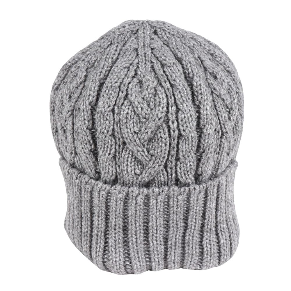 The North Face Cable Unisex Knit Cold Mixed Free Size Beanie, Cap, Weather, Gray,