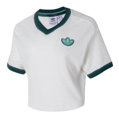 T-shirt Court Col V Color Block Originals Femme Hauts Blanc JI7239