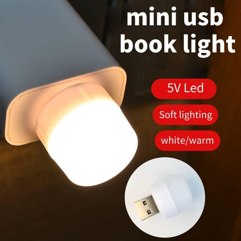 Mini lampe de bureau USB, protection des yeux, veilleuse LED, cadeau, chargement USB, petite lampe ronde, décoration de chambre de Noël