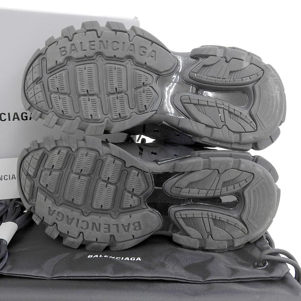 BALENCIAGA Excellent condition Track Signature sneakers, men's, black and white, 11.2 inches, size 542023 shoes 43 Black WhiteUsed