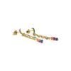 Boucles d'oreilles Luxenter en argent 925 et cristal multicolore finition or 18k - Liesi