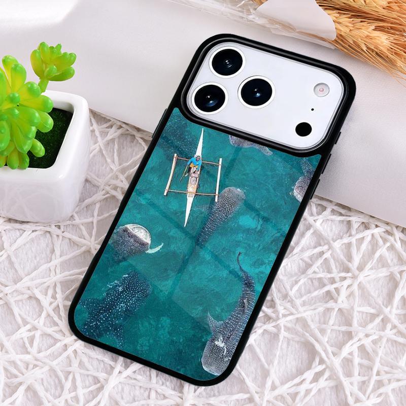 Cute Ocean Whale Fish Phone Case for iPhone 17 Air 16 15 11 12 14 13 Pro Max Shockproof Cover