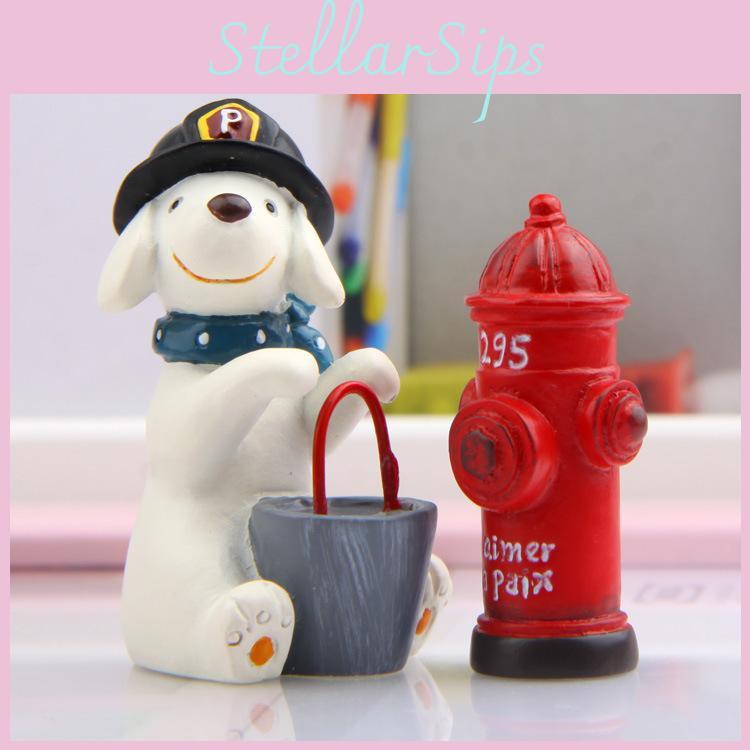 Cartoon Resin Dog Fire Hydrant Garden Decoration With Creative Style For Souvenir And Promotional Gifts