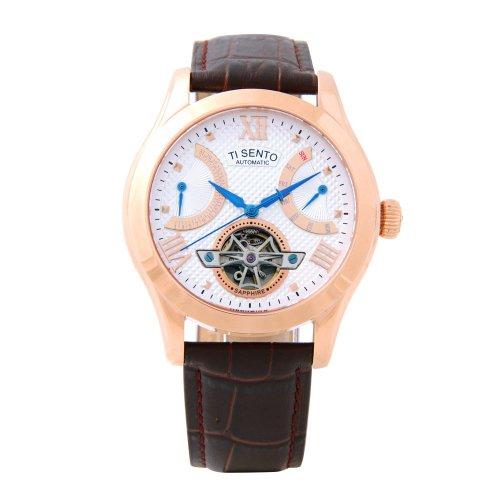 [TISSENTO] TISSENTO Men's Automatic Skeleton Leather Watch TS50091
