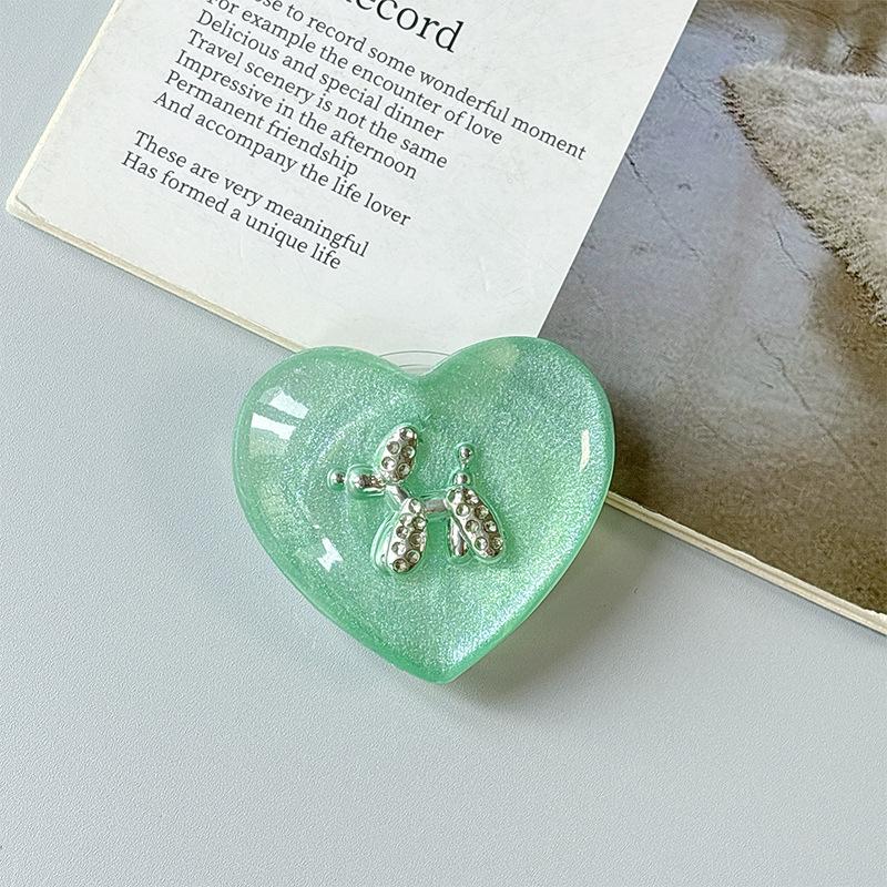 Rhinestone Puppy Solid Color Love Glitter Mobile Phone Airbag Holder Wind Magnetic Paste Ring