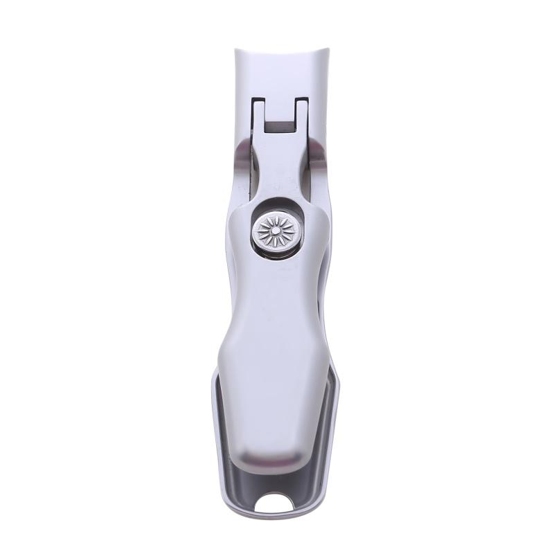 

1 шт. кусачки для ногтей из нержавеющей стали с защитой от брызг, большие открывающиеся кусачки для ногтей, портативные сверхострые кусачки для толстых твердых ногтей на ногах LXY серебряный