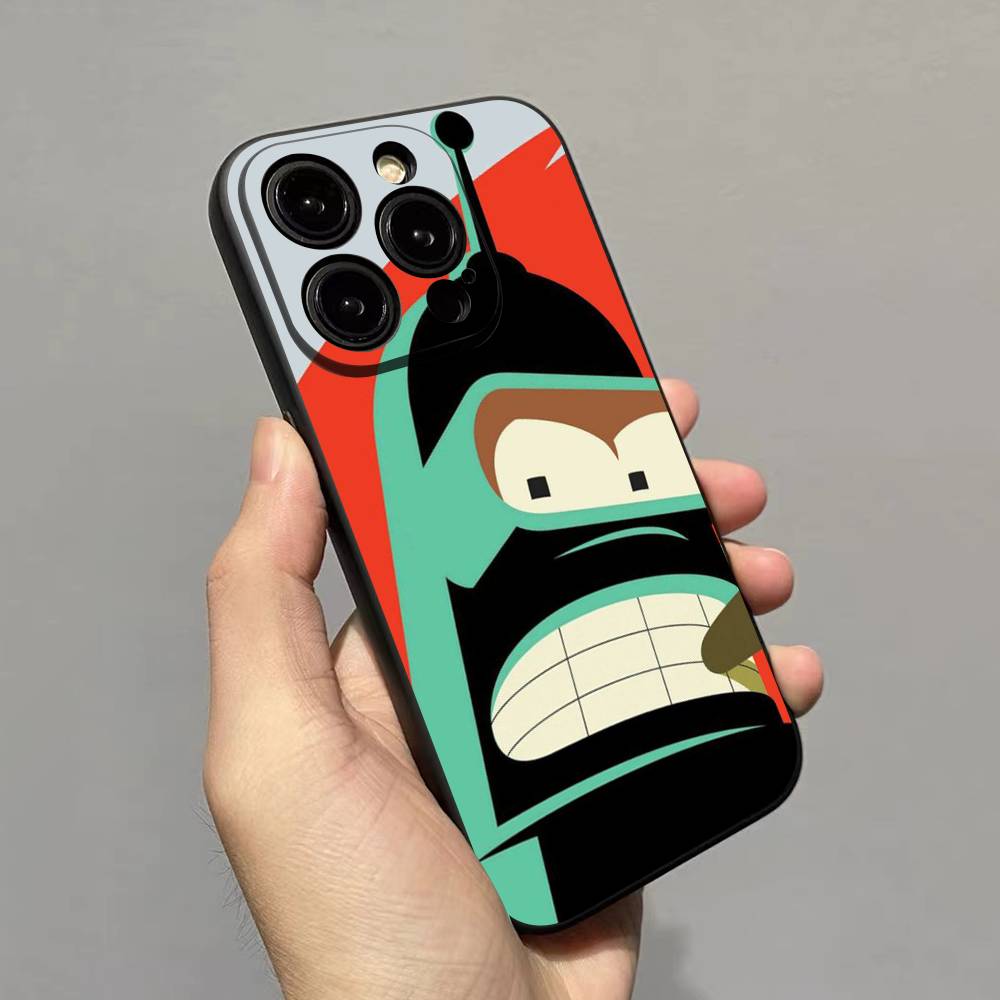 Funny Robot B-Benders Phone Case For iPhone 17 16 15 14 11 12 13 Mini Pro XS Max Plus Funda Shell