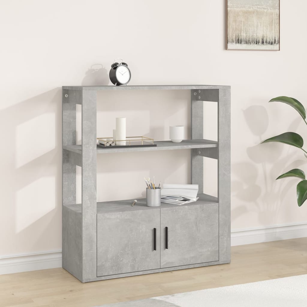 Sideboard Concrete Grey 80 x 30 x 90 cm Particleboard