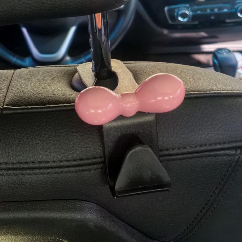 4Pcs Bowknot Car Seat Back Hook Dopamine Seat Back Hanger Sundries Back Storage Hook  Seat Headrest