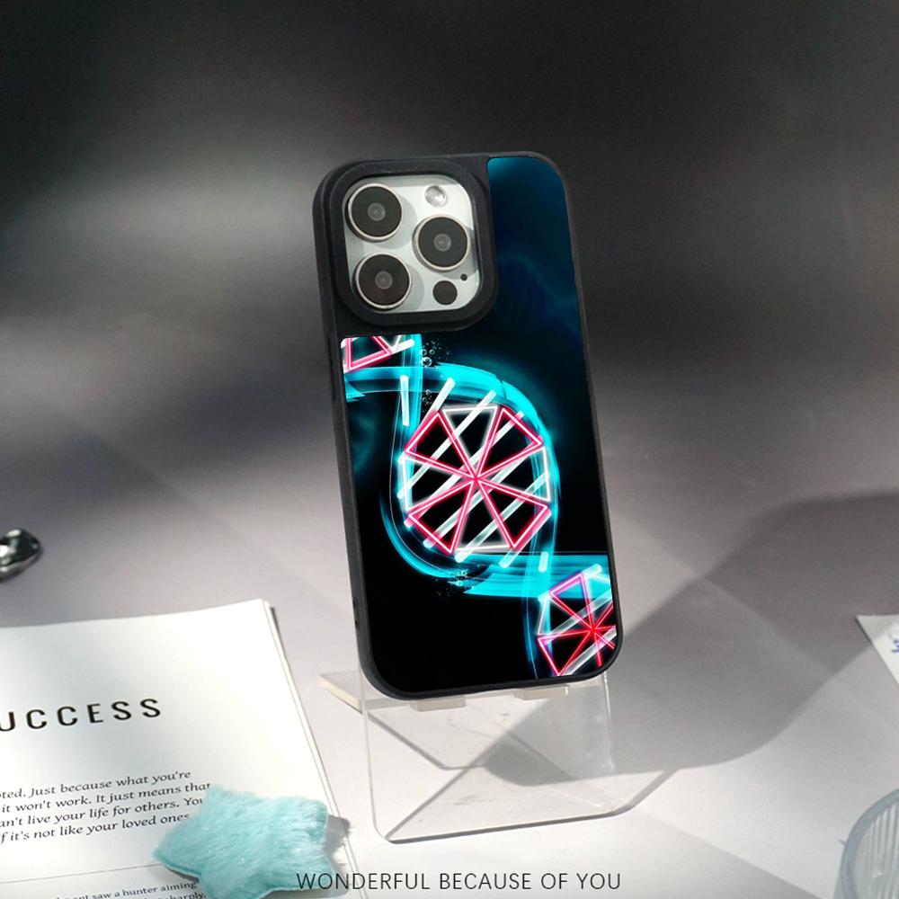 Classic Evil Umbrella cool pattern design Phone Case for iPhone 17 16 15 14 13 12 Pro Max Sheepskin Silver-edged protective case