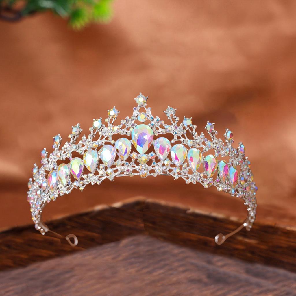 Bride's Water Diamond Crown Headwear European and American Wedding Crowns Wedding Dress Accessories Banquet Styling Updo and Headband Accessories