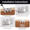 10pcs Rust Proof Hanging Brackets Interlocking Design Flush Mount Bracket Wall Fixing Bracket  Home