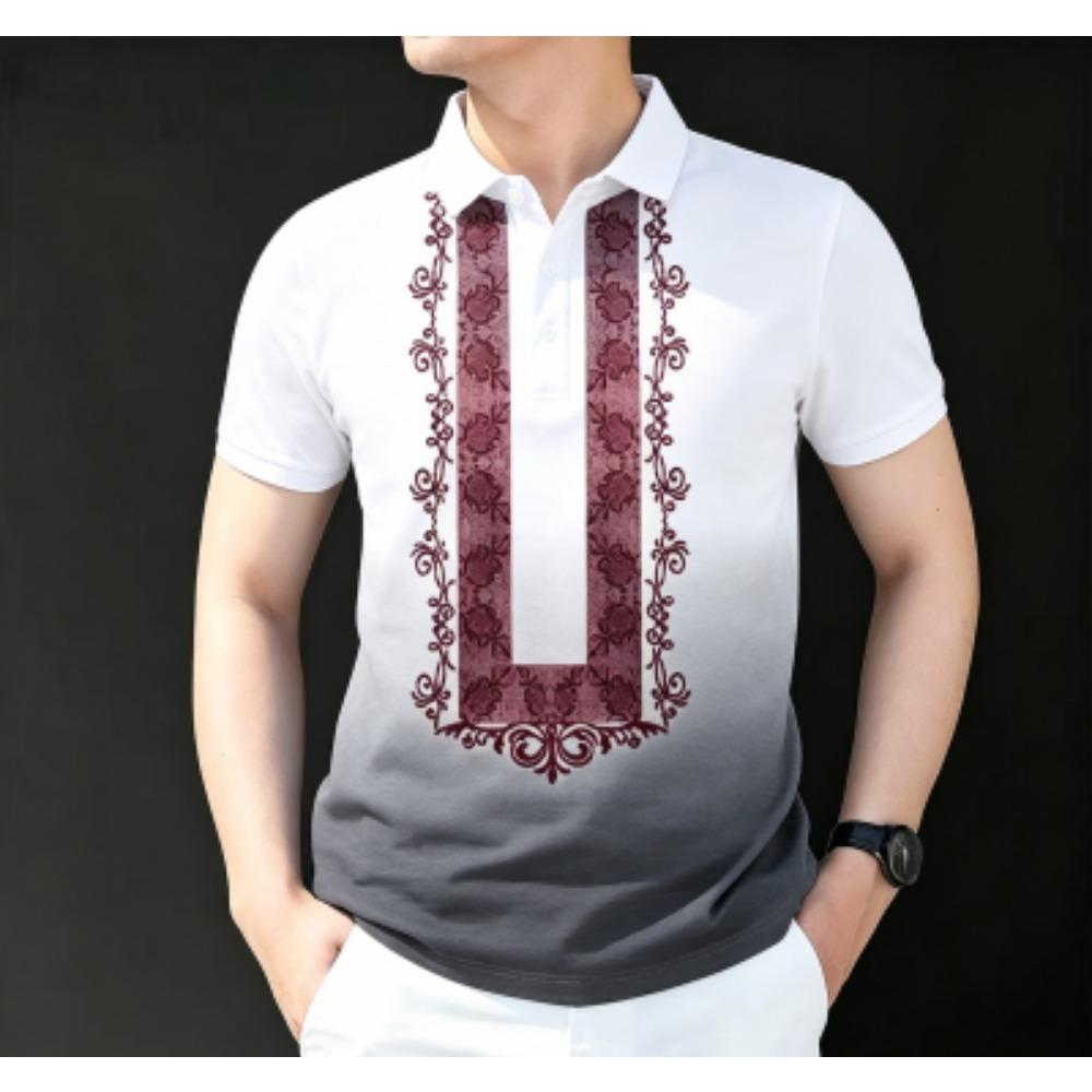 Summer Multi-color Print Polo Shirt Men's Outdoor Street Short Sleeve Tees Top Fashion Home Casual T-shirt Men's and Women's Polo Shirt
