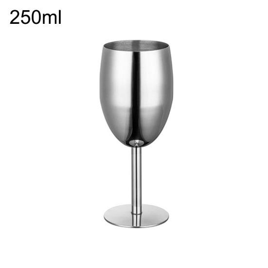 

Stainless Steel Goblet Red Wine Bar Party Beer Juice Drink Champagne Cup 250ml