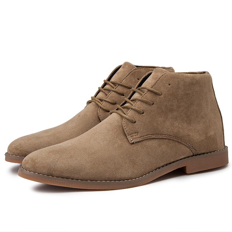 Fashion Men's Retro Classical Chelsea Boots Office Suede Leather Men Fashion Business Ankle Boot Mens Casual Short Boots High-Top Shoes