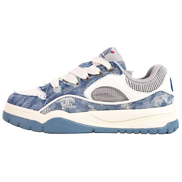 

New LiNing Slip Resistant Abrasion Resistant Low top Skateboard Shoes Men s Blue White AGCV279-1 42