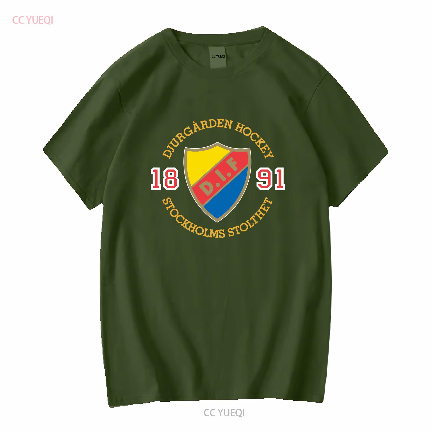 

Djurgårdens IF SHL Stockholm Sweden Professional Hockey Mens T Shirt long or short sleeves vintage Washed Casual Soft fashion M