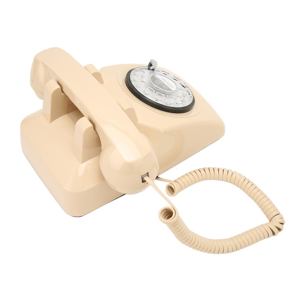 Retro Rotating Phone Old Fashioned Vintage Landline Phone with Mechanical   Speaker for Household   Hotel