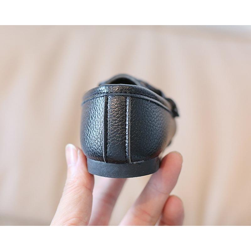 Korean Version of Casual Children's Bean Shoes Soft Soles Set Foot Baby Shoes Autumn New Boy Leather Shoes A Slip-on